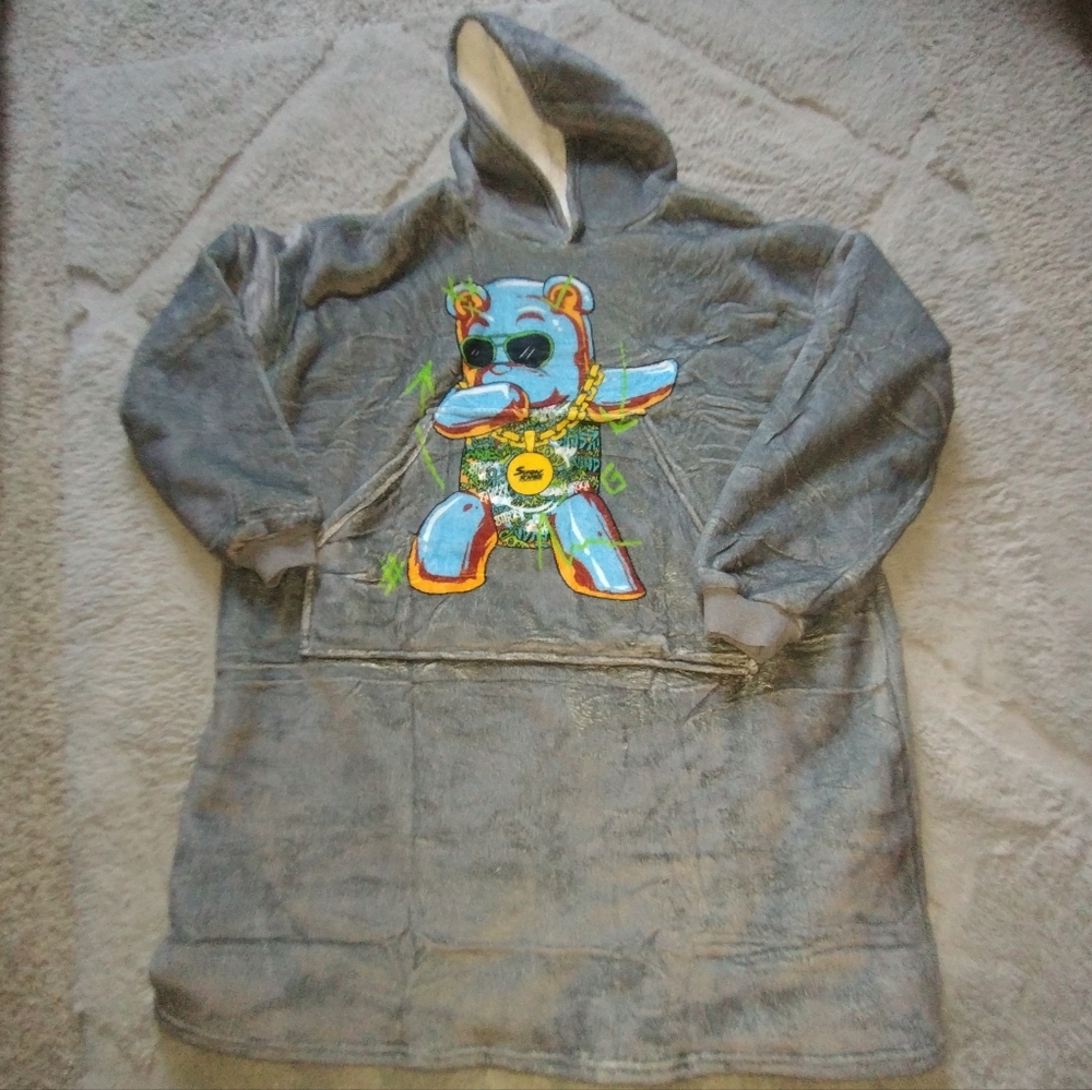 Men's Dabbing Dab Bear Graphic Pullover Fleece Hoodie Pockets